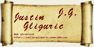 Justin Gligurić vizit kartica